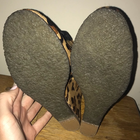 Leopard Lace Up Wedge Bootie - Picture 3 of 3